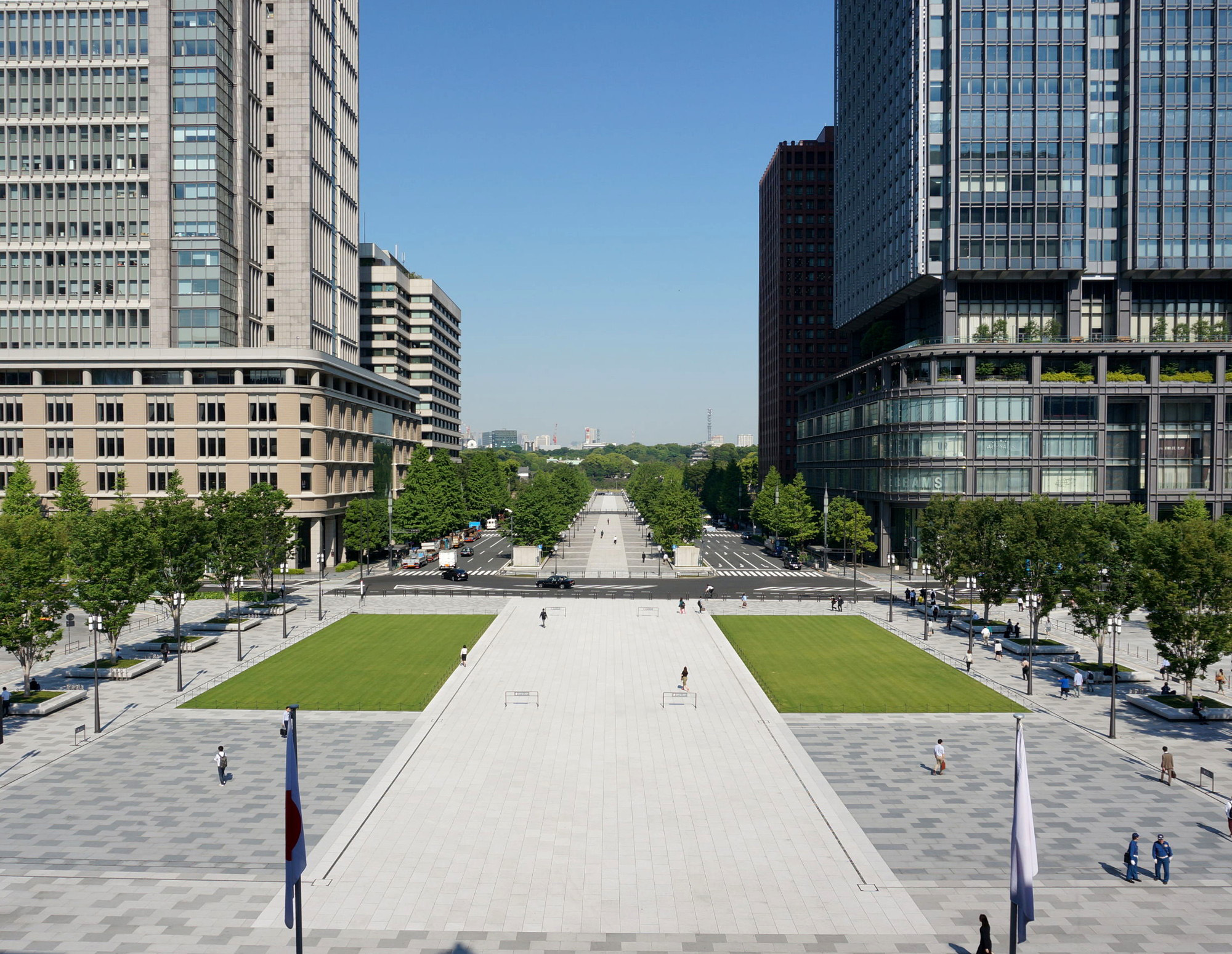 The landscape of Tokyo Marunouchi Station Square and Gyoko Street Area